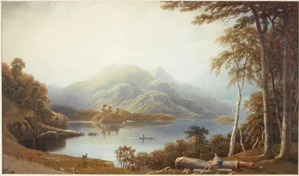 Lower Lake at Killarney from Muckross (akwarela na papierze)